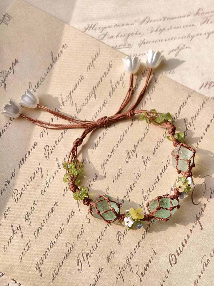 Juliette Handmade Woven Adjustable Crystal Bracelets