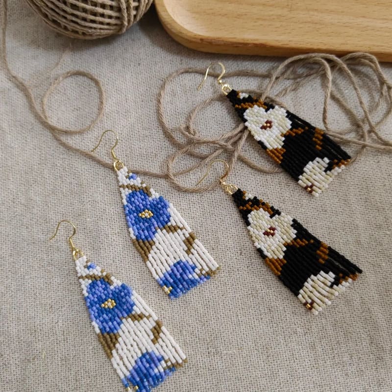 Noemi Handmade Bohemia Beaded Tassel Earrings