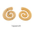 3Pairs Aurora Gold Plated Titanium Statement Stud Earrings for Women