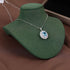 Clara 925 Sterling Silver Blue Gemstone Pendant Adjustable Necklace