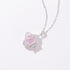 Gemma 925 Sterling Silver Pink Gemstone Pendant Adjustable Necklace