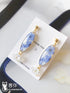 Fiona Handmade Natural Blue Flower Epoxy Dangle Earrings