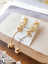 Maha Handmade Natural Flower Epoxy Drop Earrings