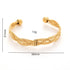 Ava Titanium Gold-plated Open Adjustable Bracelets