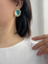 Retro Matte Glass Exquisite Earrings with 925 Silver Stud