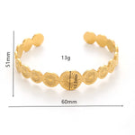 Ava Titanium Gold-plated Open Adjustable Bracelets