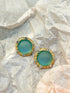 Retro Matte Glass Exquisite Earrings with 925 Silver Stud