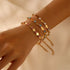 Emiko Titanium Gold-plated Inlaid Zircon Adjustable Bracelets