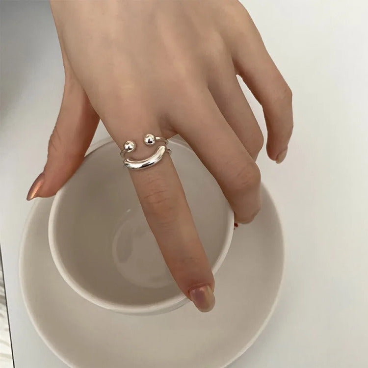 925 Sterling Silver Rings  Smile