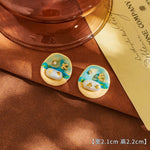 Suchin Retro Enamel Earring for Women