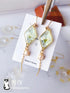 Miwa Handmade Natural Flower Epoxy Dangle Earrings