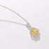 Zuri 925 Sterling Silver Waterdrop Yellow Gemstone Pendant Adjustable Necklace