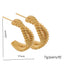Gwendolyn Gold Plated Titanium Statement Hoop Earrings for Women 1 Pair
