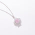 Gemma 925 Sterling Silver Pink Gemstone Pendant Adjustable Necklace