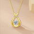 925 Sterling Silver Gold-plated Water-drop Adjustable Zircon Necklace