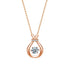 925 Sterling Silver Gold-plated Water-drop Adjustable Zircon Necklace