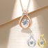 925 Sterling Silver Gold-plated Water-drop Adjustable Zircon Necklace