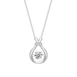 925 Sterling Silver Gold-plated Water-drop Adjustable Zircon Necklace