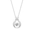 925 Sterling Silver Gold-plated Water-drop Adjustable Zircon Necklace