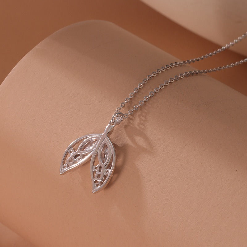 925 Sterling Silver Mermaid Adjustable Zircon Necklace