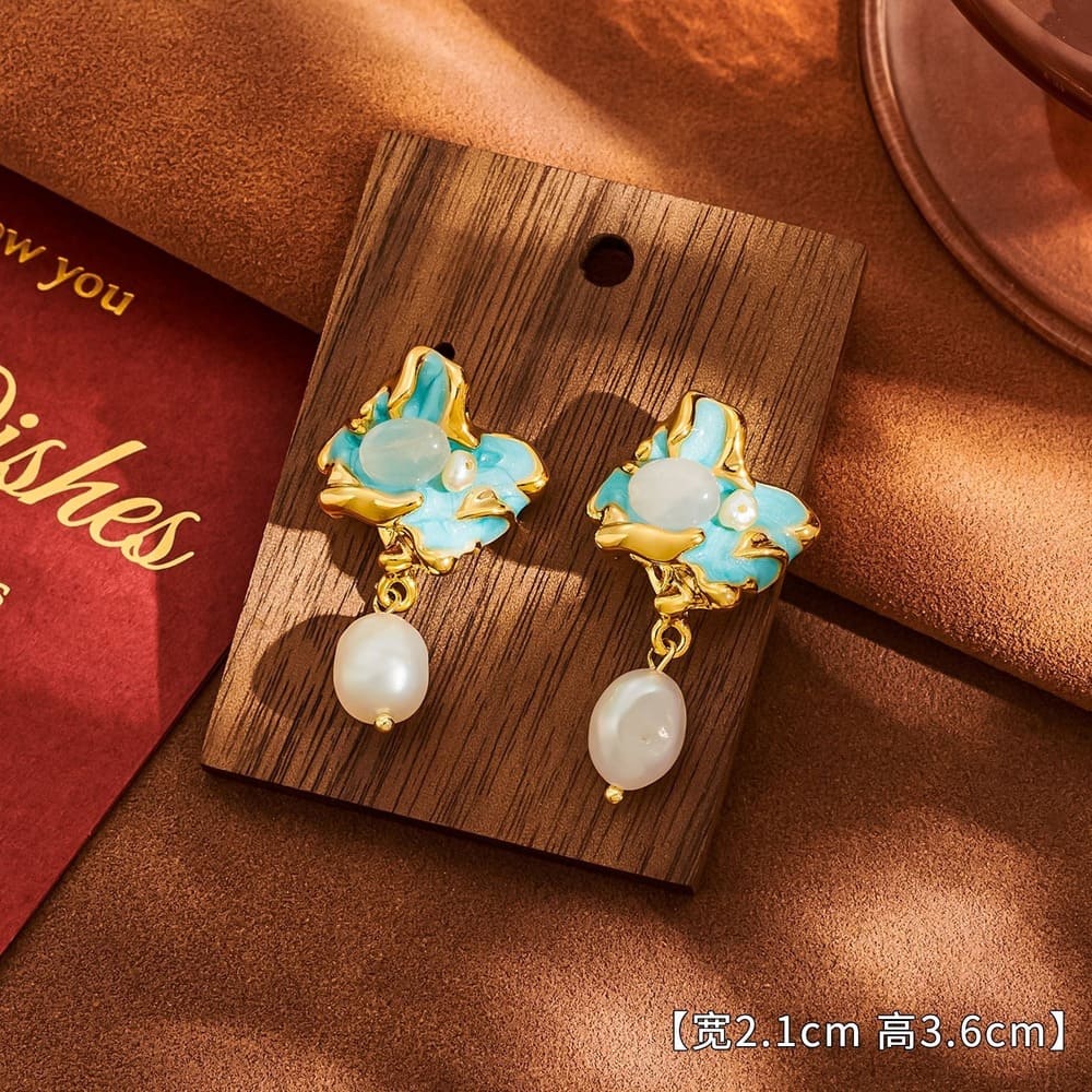 Suchin Retro Enamel Earring for Women