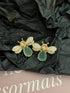 Retro Rhinestone Glazed Bee Earrings with 925 Silver Stud