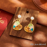 Suchin Retro Enamel Earring for Women