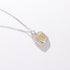 Noreen 925 Sterling Silver Yellow Square Gemstone Pendant Adjustable Necklace