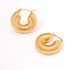 Halle Gold Plated Titanium Statement Hoop Earrings for Women 1 Pair
