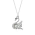 925 Sterling Silver Moissanite Swan Pendant Adjustable Necklace