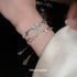 Linglang Sterling Snowflake Gold Plated Bracelets Zirconia Tennis Bracelet Infinity Love Jewelry Gifts
