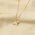 Linglang Pearl Fishtail 18K Gold Plated Necklace Pendant Chain Gold Choker Gold Jewelry Gift for Women