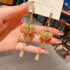 Handmade Boho Drop Earrings Beaded Dangle Earrings Pearl Jewelry