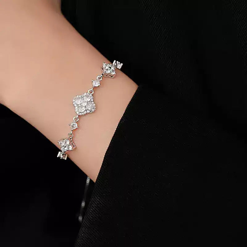 Linglang Dainty 14K Gold Plated Bracelet Zircon Bracelet Retro Tennis Bracelets Adjustable Gold Bracelet