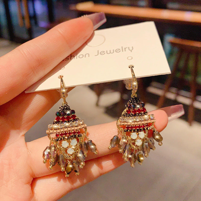 Colorful Beaded Earrings for Women Boho Hoop Earrings Dangle Earrings