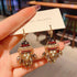 Colorful Beaded Earrings for Women Boho Hoop Earrings Dangle Earrings