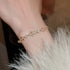14K Gold Plated Zircon Bracelet Snowflake Cross Pearl Bracelet
