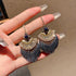 Linglang Dainty Boho Earrings Rhinestone Beaded Earrings Retro Dangle Earrings Vintage Jewelry