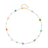 Linglang Colored Natural Stone Beaded Necklace Pearl Necklace Stylish Clavicle Chain Pearl Choker Jewelry