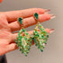 Handmade Boho Rhinestone Earrings Vintage Dangle Drop Earrings