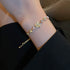 Linglang Trendy Gold Plated Bracelet Adjustable Zirconia Tennis Bracelet Gold Bracelet for Women