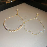 Linglang Adjustable Chain Bracelet for Women Dainty Gold Plated Tennis Bracelets Zirconia Jewelry