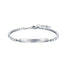 Linglang Stylish Simple Diamond-encrusted Titanium Steel Bracelet 18K Gold Plated Steel Bracelet