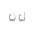 Linglang S925 Sterling Silver Earrings C-shaped Stone Stud Earrings for Women Trendy Earrings Elegant Jewelry