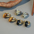 Linglang Natural Stone Hoop Earrings 14K Gold Plated Earrings Hypoallergenic Earrings Vintage Jewelry