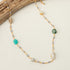 Retro Colored Natural Pearl Necklace Handmade Beaded Necklace Chain Beaded Jewelry for Girls