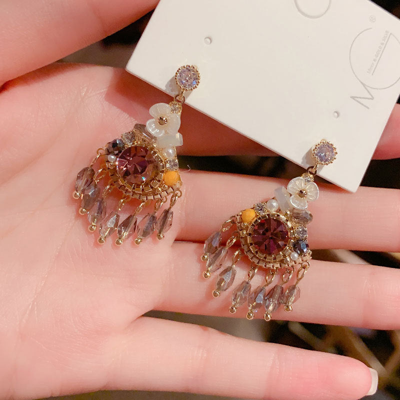 Linglang Boho Dangle Earrings Boho Jewelry for Women Vintage Beaded Earrings Chic Jewelry