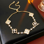 Linglang Elegant Gold Plated Bracelet Dainty Adjustable Zirconia Bracelet Hypoallergenic Summer Jewelry