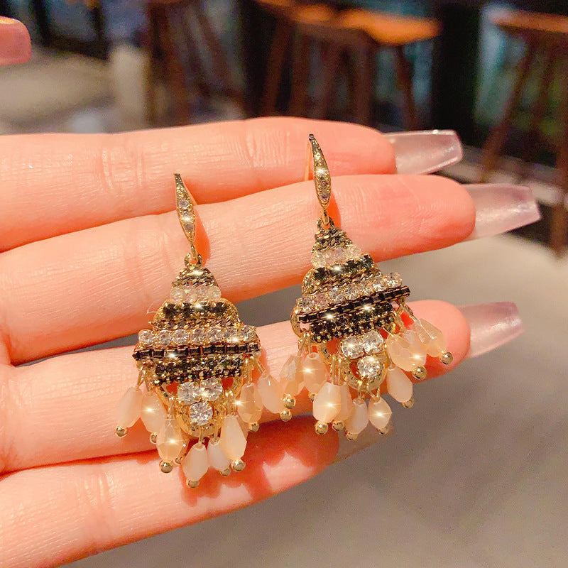 Colorful Beaded Earrings for Women Boho Hoop Earrings Dangle Earrings