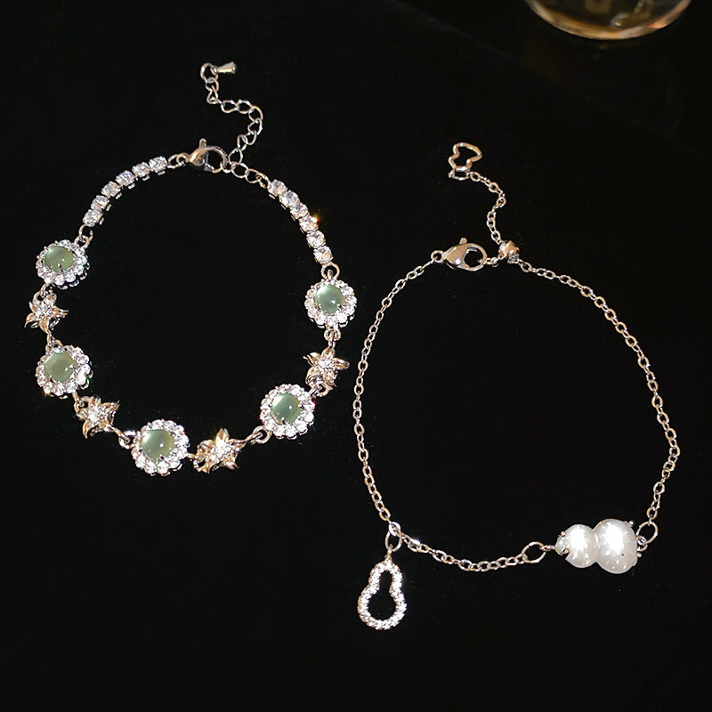 Linglang Retro Zirconia Bracelets Gold Plated Stackable Bracelet Adjustable Tennis Bracelet Trendy Jewelry Gifts